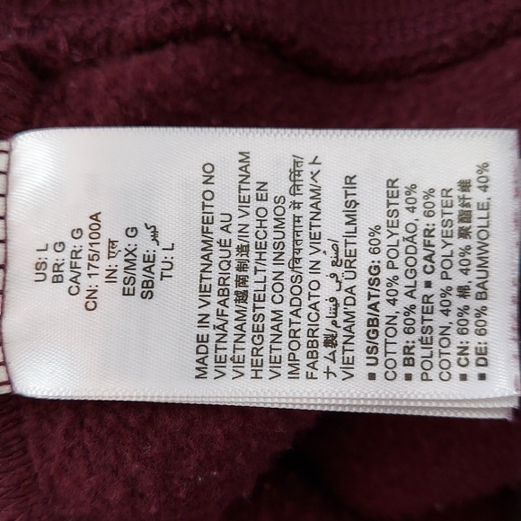 * Amazon Essential Women's Burgundy Crewneck Soft Sweatshirt Size Large Like New - Picture 5 of 7